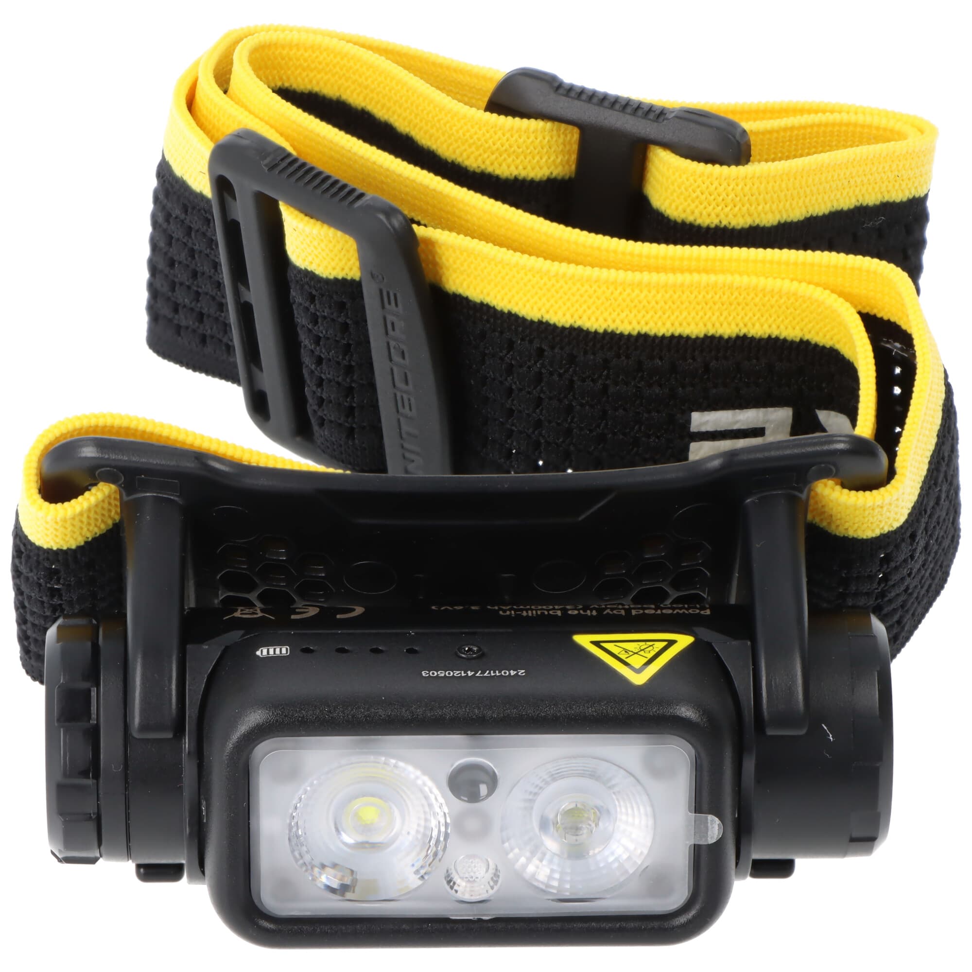 Lampe frontale Nitecore NU43 LED avec 1400 lumens, lampe frontale la plus légère avec batterie 18650, avec capteur photo, batterie Li-Ion 18650 3400